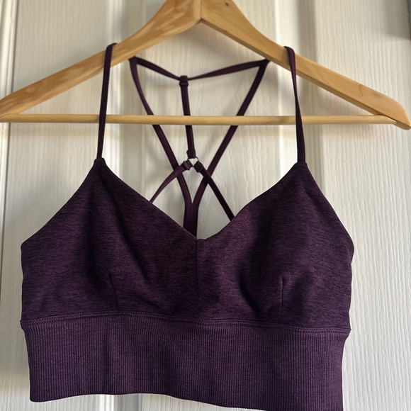 ALO Yoga Other - ALO Yoga Dark Purple Strappy Sports Bra